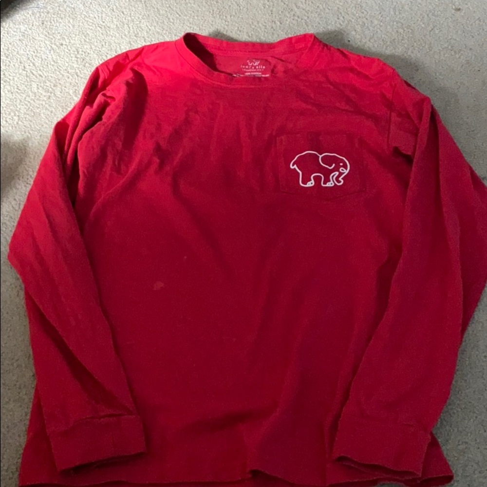red winter themed ivory ella long sleeve